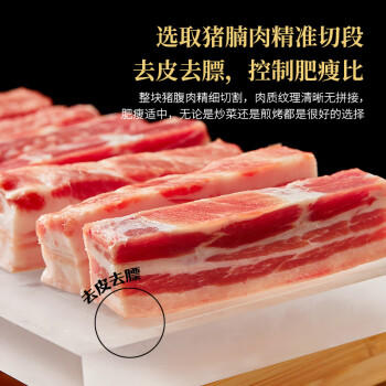 家佳康去皮五花肉块600g 冷冻五花肉打膘烤肉自繁自养 中粮出品猪肉 商品图6
