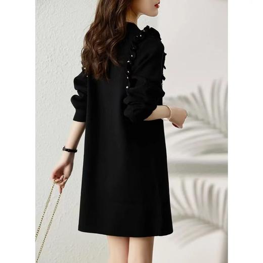 秋冬新款【大衣毛衣裙】圆领宽松长袖内搭打底针织连衣裙 新年服HLY 商品图1