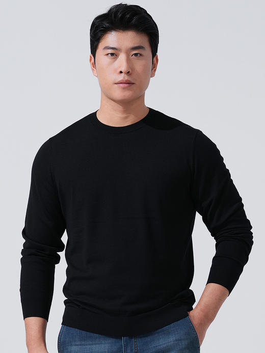 龙牙隐之云榕美丽诺羊毛圆领毛衣 商品图2