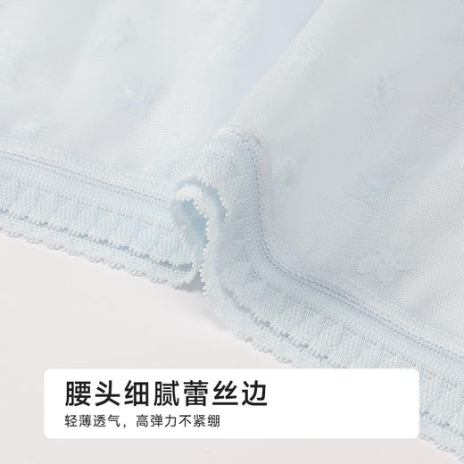 都市丽人蕾丝网布系列蕾丝薄透丝滑平角裤LKH5D8 商品图4