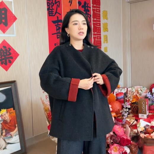 NORNS LADY诺恩【围巾大衣】秋冬款双面双色绵羊毛大衣外套 T24WA37363 商品图2