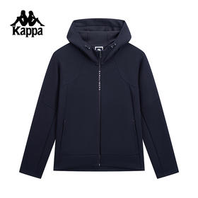 Kappa卡帕背靠背针织开身帽衫男款复古运动开衫卫衣休闲外套上衣K0F12MK40