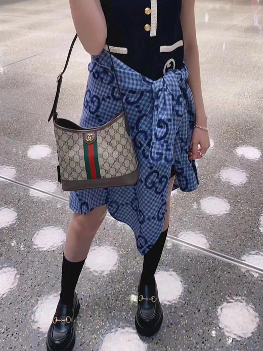 gucc古驰 oidia hobo腋下包 拼皮革水桶包单肩包（CB） 商品图8