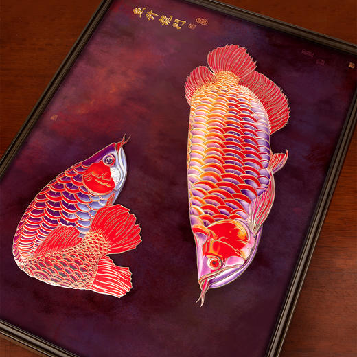 鱼升龙门 铜雕艺术画 商品图6