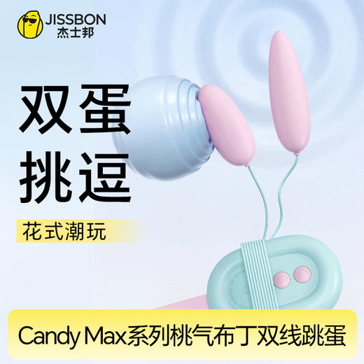 【乐享情趣】Candy Max系列桃气布丁双线跳蛋 商品图0