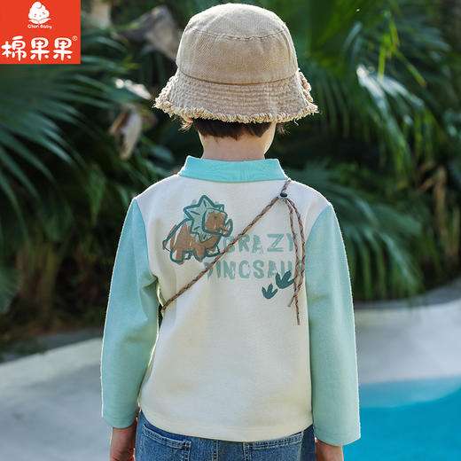 棉果果春季新品商场同款男童撞色拼接POLO衫M112140225129 商品图2