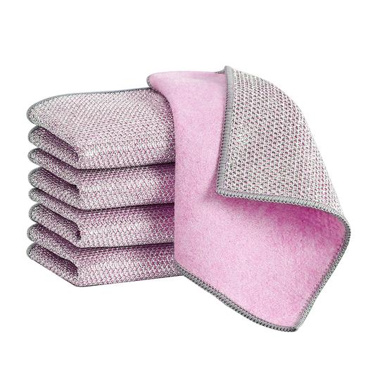 Maynos椰壳双面银丝洗碗布|一片=钢丝球+百洁布+木浆海绵，刷净家里锅碗瓢盆 商品图5