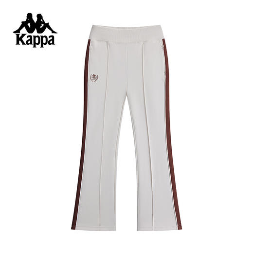 Kappa卡帕背靠背女款运动长裤复古喇叭裤新款修身裤子针织休闲裤K0F22AK03 商品图1