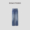 ROMI STUDIO“复古丹宁”精梳长绒棉洗水直筒牛仔裤 431K9167 商品缩略图0