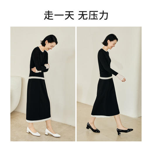 7or9空气棉高跟鞋单鞋黑炭贝果/乳酪贝果 商品图3