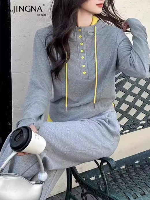 【鸿运当头】阿菁娜新春德绒撞色休闲时髦瘦瘦衫F29D201009 商品图2