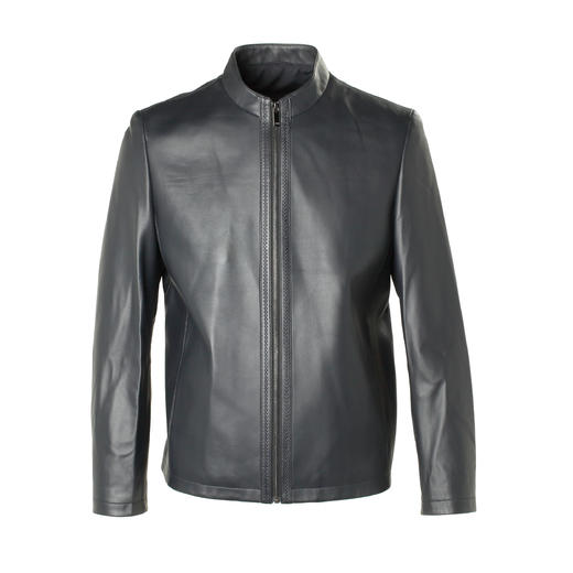 Marco Azzali 拉链款立领皮衣 LJ59226B1 商品图0