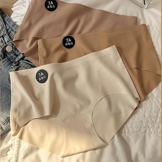 「29.9到手！6条礼盒装」7A桑蚕丝底裆内裤 贴身舒适亲肤无痕小熊中高腰女士三角裤头内衣裤 商品图2