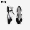 MIO米奥女鞋小香风凉鞋春夏新款甜美链条蝴蝶结法式浅口单鞋皮鞋M252240712 商品缩略图3