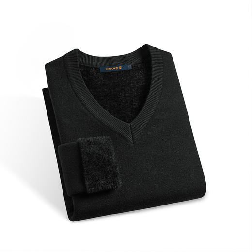 【一体绒】罗蒙加绒加厚毛衣秋冬加绒针织衫保暖毛衫男士毛衣 商品图3