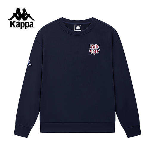 Kappa卡帕背靠背男款圆领长袖卫衣索罗娜运动针织套头衫休闲上衣K0F12WT02 商品图0