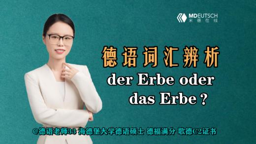 【德语词汇辨析】der Erbe oder das Erbe？ 商品图0