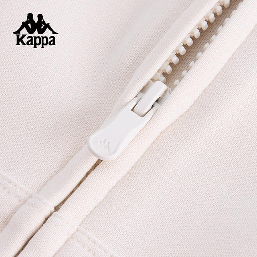 Kappa卡帕背靠背运动开身帽衫新款女士复古休闲卫衣撞色短款外套K0F22MK05 商品图3