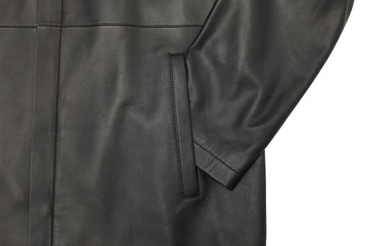 Marco Azzali拉链款中长款皮衣 LJ59227A2 商品图3