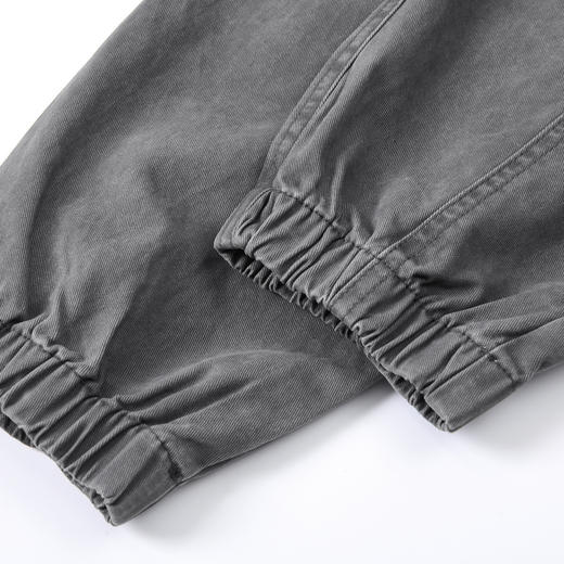 【100棉】罗蒙水洗棉拼接裤子男束脚运动休闲裤长裤工装裤男 商品图7