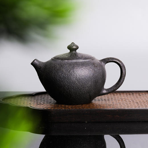 【冰碛岩】国大师何伟强亲工一粒珠冰碛岩石壶 商品图0