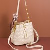 欧美菱格大容量斜挎包包2024新款时尚流行高品质女士手提水桶包包 商品缩略图0