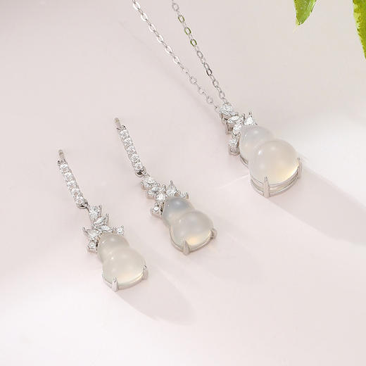 【冰雪葫芦】S925银白玉髓项链【JHY-N001853B】 商品图3