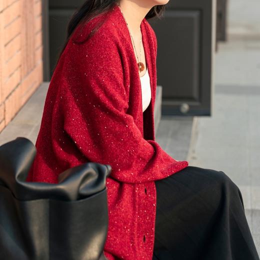 Colnstela雪花金豆羊毛衫|美丽诺羊毛软糯舒适，新年红显白又暖 商品图6