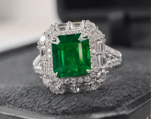 2.8ct刻面祖母绿戒指 商品图0