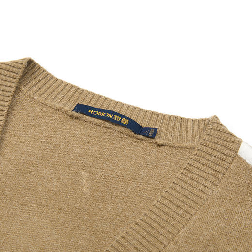 【时尚撞色】罗蒙经典爆款针织开衫百搭针织外套男舒适男士针织衫 商品图3