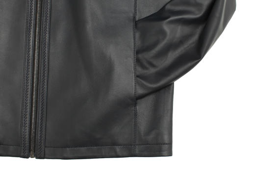 Marco Azzali 拉链款立领皮衣 LJ59226B1 商品图3