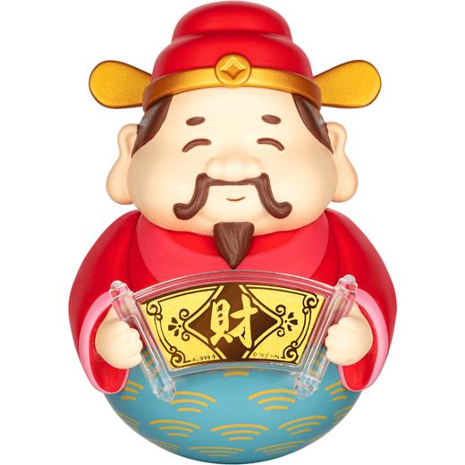WPSKU838484	六福珠宝LUKFOOK JEWELLERY	黄金摆件送福财神不倒翁足金收藏纪念饰品贺岁客厅开业送礼定价 商品图0