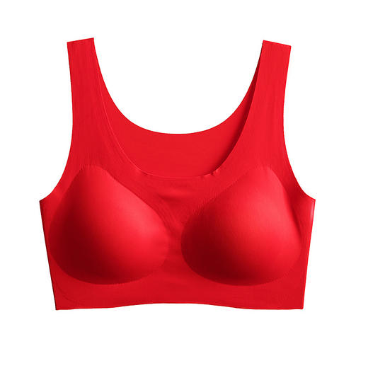 雀说红色内衣女小胸聚拢本命年胸罩无钢圈文胸内裤套装AL015 商品图5