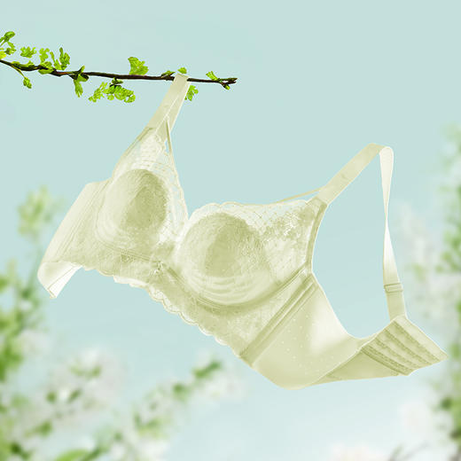 【代言人同款】都市丽人聚薄杯内衣A:薄BC:超薄蕾丝聚拢升杯记忆钢圈常规文胸YBH2C6 商品图3