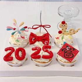 新年元旦12生肖杯子蛋糕-无夹心内有卡仕达酱-低糖无添加