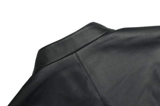 Marco Azzali 拉链款立领皮衣 LJ59226B1 商品图4