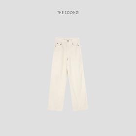 THESOONG"悠韵暖煦"100%棉砂洗加软坑条灯芯绒中腰休闲裤HZKZ5722
