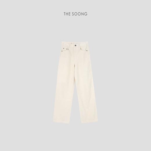 THESOONG"悠韵暖煦"100%棉砂洗加软坑条灯芯绒中腰休闲裤HZKZ5722 商品图0