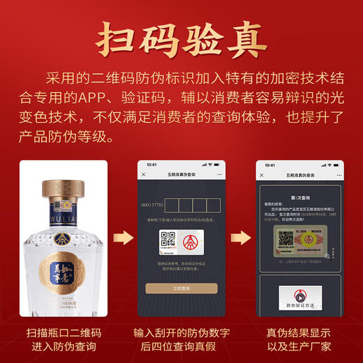 五粮液 年货礼盒 万事如意源顺52度500ml*6瓶 固态法浓香型白酒 商品图2