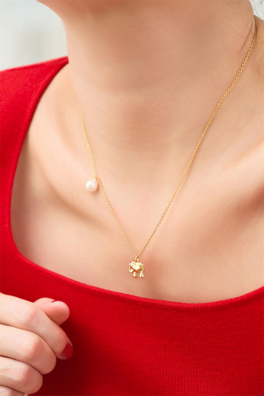 pearl moments珍刻 小吉祥（象）巴洛克珍珠项链 商品图5