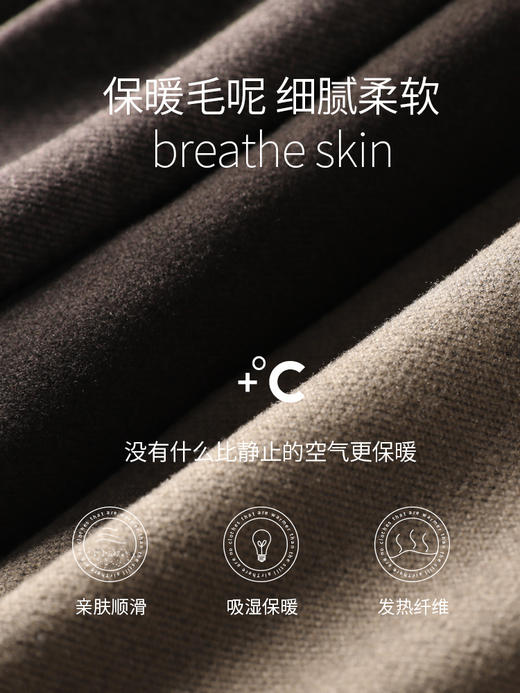 丁摩 秋冬保暖毛呢西裤男轻商务修身休闲长裤磨毛加厚直筒小脚男裤4ZF-A102 商品图3