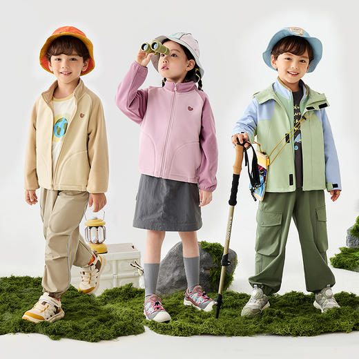 【净电绒】迷你巴拉儿童抗静电外套春季新款宝宝毛绒保暖上衣 商品图3