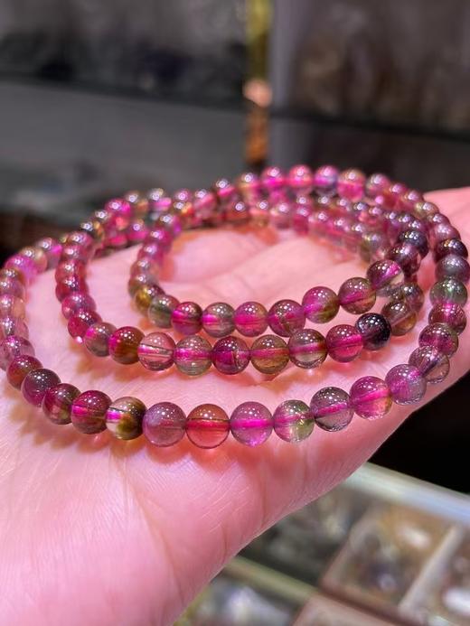 5mm-6mm多圈西瓜碧玺手串 商品图1