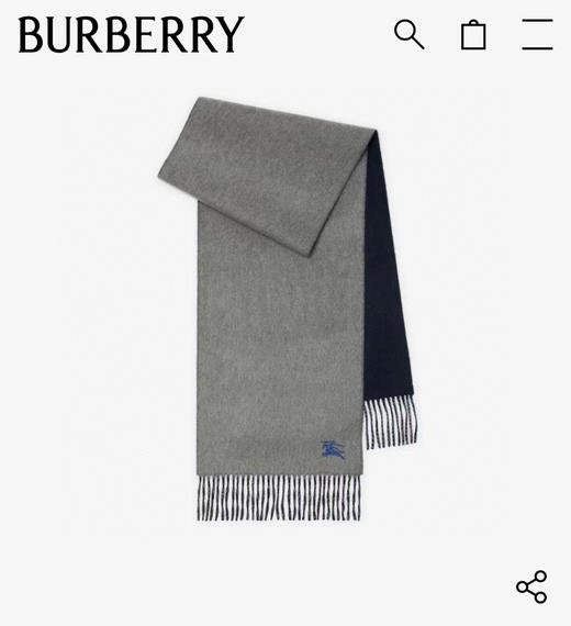 秋冬特惠💰260 巴宝莉【双面素色刺绣长巾】同步上新❗️Size：168x30cm 绵羊毛 慵懒自在的氛围感 好好看呀 商品图0