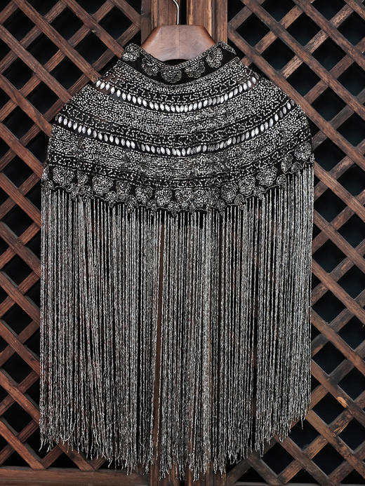 盛唐牡丹|银灰色串珠披肩 商品图6