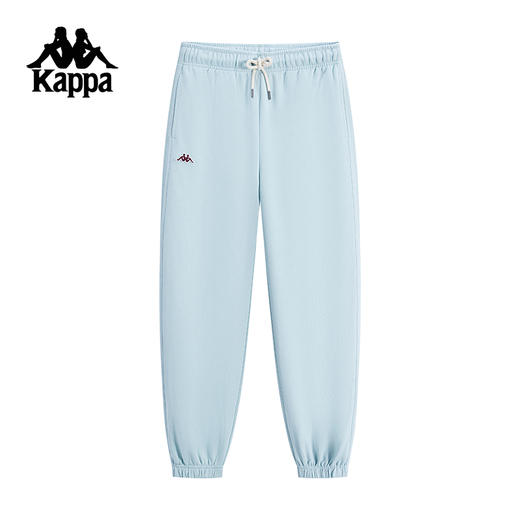 Kappa卡帕背靠背运动长裤女新款复古纯棉针织束脚裤松紧腰跑步裤K0F22AK30 商品图2