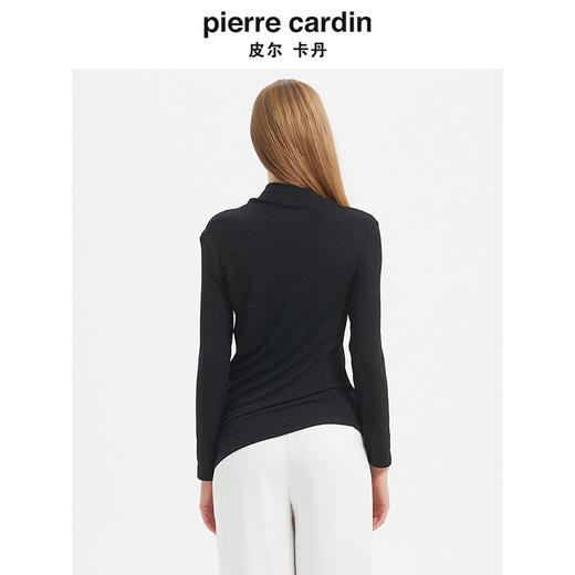 皮尔卡丹女装针织衫 经典时尚不对称修身打底针织衫C44KP83B0
 商品图2