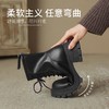 ZHR厚底马丁靴女2024秋冬新款ins系带短靴薄绒保暖女靴法式瘦瘦靴 商品缩略图4