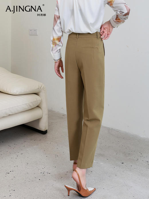 【西式立裁】阿菁娜法式通勤高腰直筒羊毛西装裤F29D210039 商品图4