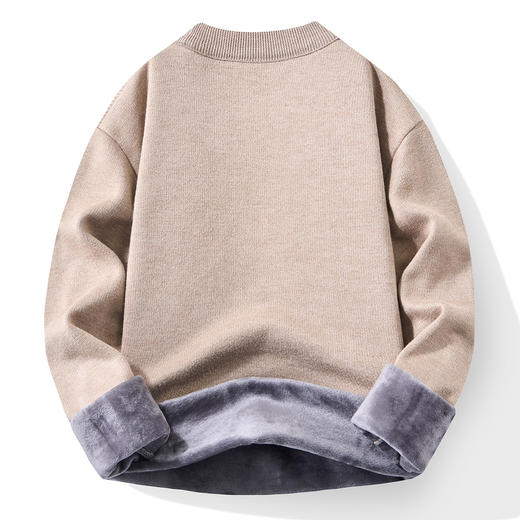 【一件过冬】罗蒙含羊毛加绒毛衣男冬款加厚针织衫保暖卫衣男士毛衣 商品图3